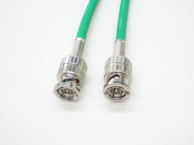 3G-SDIケーブル HD-SDIケーブル 両端BNC付き 3CFB対応 緑色 単線
